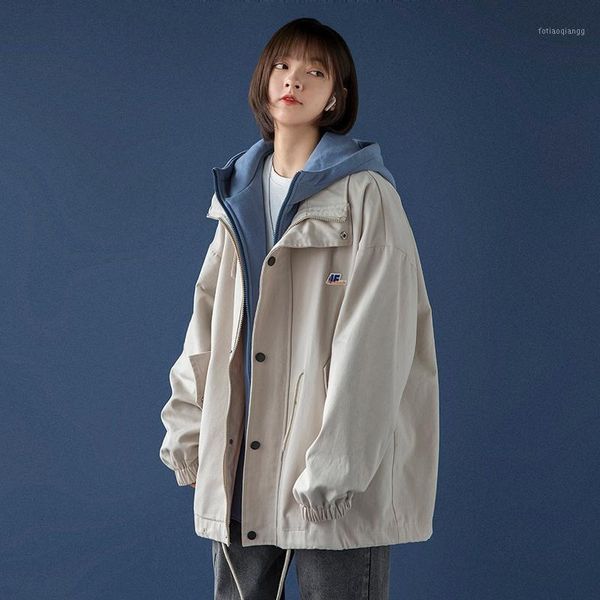 women's jackets women jacket patchwork spring and autumn bomber casual loose baseball windbreaker 2021 korean, Black;brown
women's jackets women jacket patchwork spring and autumn bomber casual loose baseball windbreaker 2021 korean, Black;brown