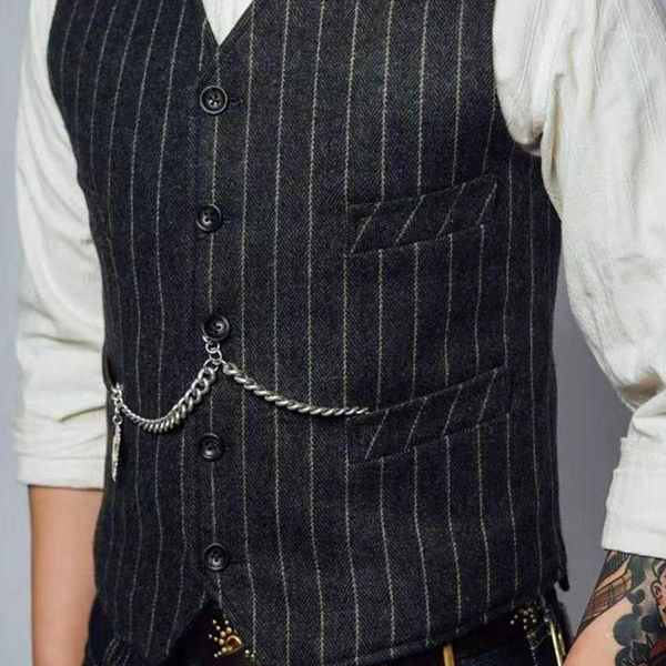 men's vests suit vest black plaid herringbone wool tweed retro tooling waistcoat plus size for grooms costumes wedding dress, Black;white
men's vests suit vest black plaid herringbone wool tweed retro tooling waistcoat plus size for grooms costumes wedding dress, Black;white