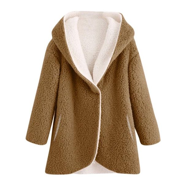 women's jackets fashion pocket winter curved hem long sleeve plush hoodie coats warm wool cotton coat cardigan, Black;brown
women's jackets fashion pocket winter curved hem long sleeve plush hoodie coats warm wool cotton coat cardigan, Black;brown