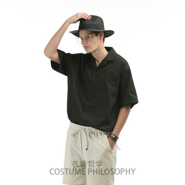 s-6xl 2021 men's clothing hair stylist gd original street fashion loose profile lapel shirt plus size costumes casual shirts, White;black
s-6xl 2021 men's clothing hair stylist gd original street fashion loose profile lapel shirt plus size costumes casual shirts, White;black