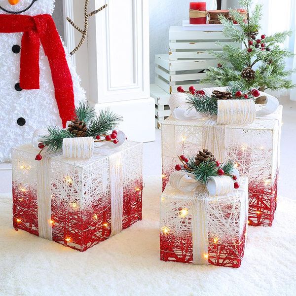 christmas decorations decoration three-piece gift box tree ornaments luminous iron art home outdoor mall
christmas decorations decoration three-piece gift box tree ornaments luminous iron art home outdoor mall