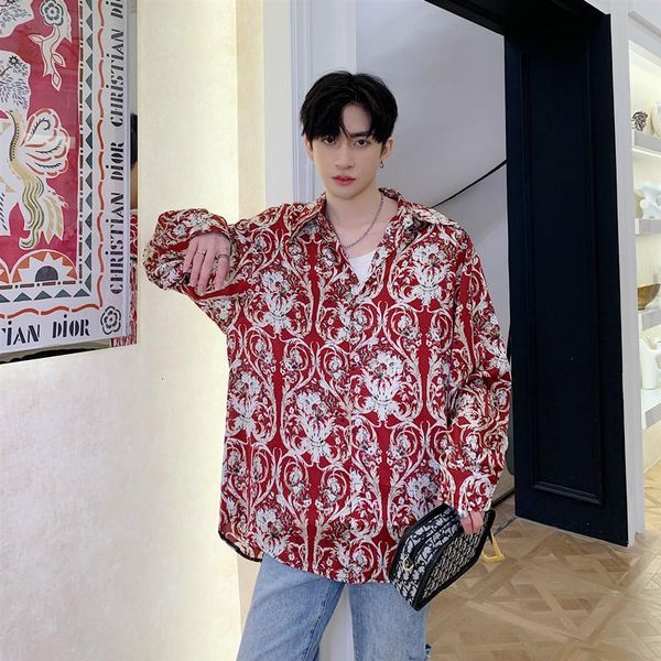 men's casual shirts men long sleeve male streetwear hip hop vintage print fashion show dress stage clothing a7p8, White;black
men's casual shirts men long sleeve male streetwear hip hop vintage print fashion show dress stage clothing a7p8, White;black