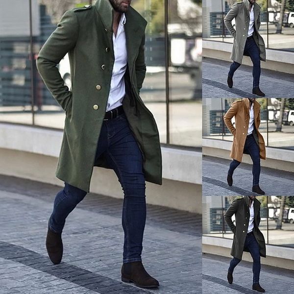 Men's Trench Coats Mens Overcoats men Jacket Slim Solid Color Wild Standing Collar Single-Breasted Long Casual Overcoat 6D72, Tan;black
Men's Trench Coats Mens Overcoats men Jacket Slim Solid Color Wild Standing Collar Single-Breasted Long Casual Overcoat 6D72, Tan;black