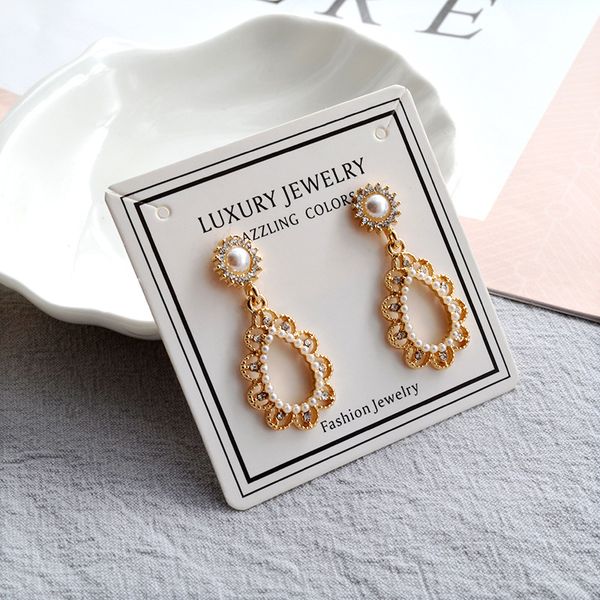 simulated pearl stud earring women bohemian fashion earrings wedding jewelry charm earrings, Golden 
simulated pearl stud earring women bohemian fashion earrings wedding jewelry charm earrings, Golden