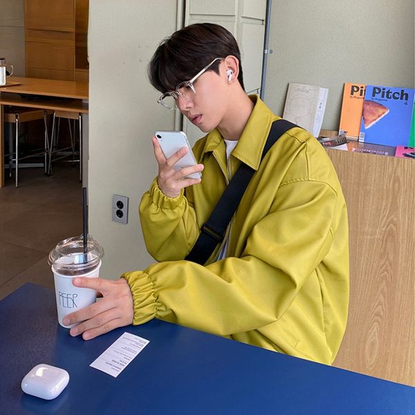 korean style fashion pu leather jacket men's autumn 2021 new loose lapel zipper long sleeve streetwear tide yellow coat, Black
korean style fashion pu leather jacket men's autumn 2021 new loose lapel zipper long sleeve streetwear tide yellow coat, Black
