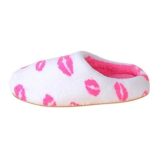 ladies lip print flat warm home slipper outdoor short plush for winter keep slippers, Black
ladies lip print flat warm home slipper outdoor short plush for winter keep slippers, Black