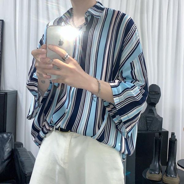 men's casual shirts 2021 summer short sleeve loose fashion trend camisa masculina stripe printing clothes lapel collar -2xl, White;black
men's casual shirts 2021 summer short sleeve loose fashion trend camisa masculina stripe printing clothes lapel collar -2xl, White;black