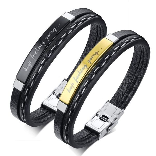charm bracelets business men's keep lucking bracelet stainless steel leather fashion women cuban adjustable boy gift, Golden;silver
charm bracelets business men's keep lucking bracelet stainless steel leather fashion women cuban adjustable boy gift, Golden;silver