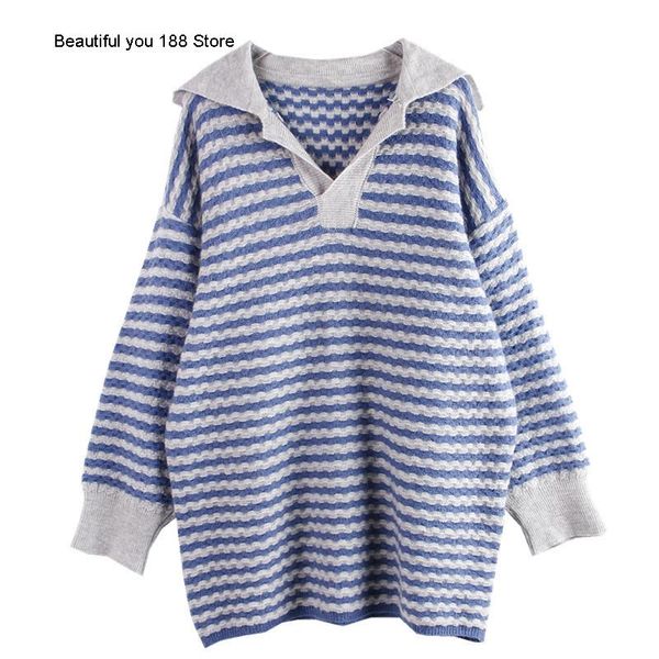 women's sweaters autumn 2021 net red fashion lazy style mohair long sleeve loose stripe lapel mid length sweater, White;black
women's sweaters autumn 2021 net red fashion lazy style mohair long sleeve loose stripe lapel mid length sweater, White;black