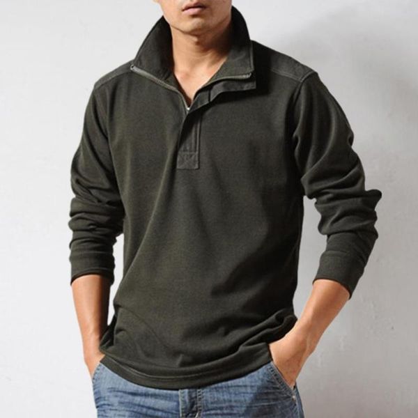 men's casual shirts skin-friendly classic zipper neck pullover thick male shirt stand collar streetwear, White;black
men's casual shirts skin-friendly classic zipper neck pullover thick male shirt stand collar streetwear, White;black
