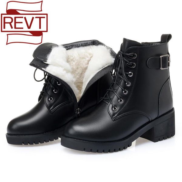 boots revt natural wool snow non-slip women genuine leather ankle lace up zip med heels platform winter shoes 35-42, Black
boots revt natural wool snow non-slip women genuine leather ankle lace up zip med heels platform winter shoes 35-42, Black