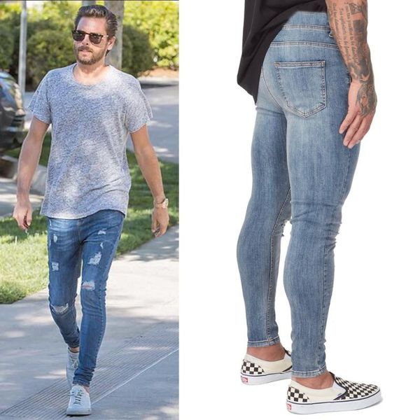 men's jeans 2012melody spray on brand men summer super skinny stretchy ripped for hop distressed hole jean homme 3 colors, Blue
men's jeans 2012melody spray on brand men summer super skinny stretchy ripped for hop distressed hole jean homme 3 colors, Blue