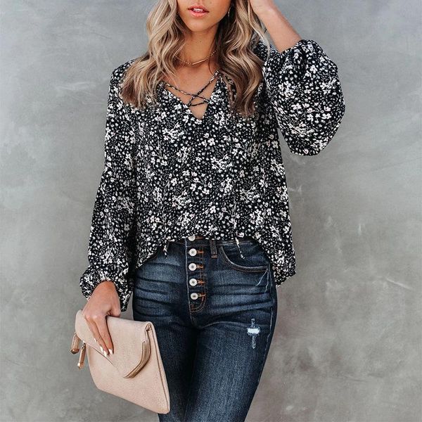 women's blouses & shirts sweetkama ladies floral long sleeve loose casual shirt women asymmetrical v-neck, White
women's blouses & shirts sweetkama ladies floral long sleeve loose casual shirt women asymmetrical v-neck, White