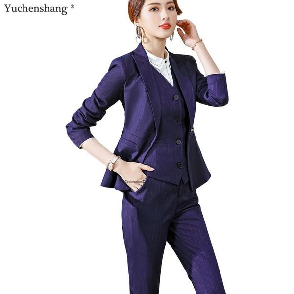 women's suits & blazers women formal stripe pants suit for work new blazer jacket vest three piece set purple blue s-4xl office lady bs, White;black
women's suits & blazers women formal stripe pants suit for work new blazer jacket vest three piece set purple blue s-4xl office lady bs, White;black