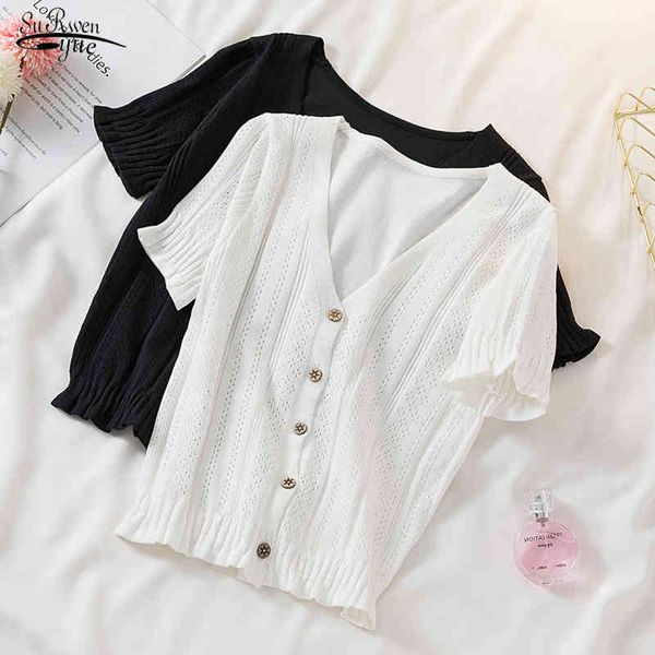 spring and summer korean solid color button short sleeve cardigan plus size 4xl knitted women blouse 9838 210427, White
spring and summer korean solid color button short sleeve cardigan plus size 4xl knitted women blouse 9838 210427, White