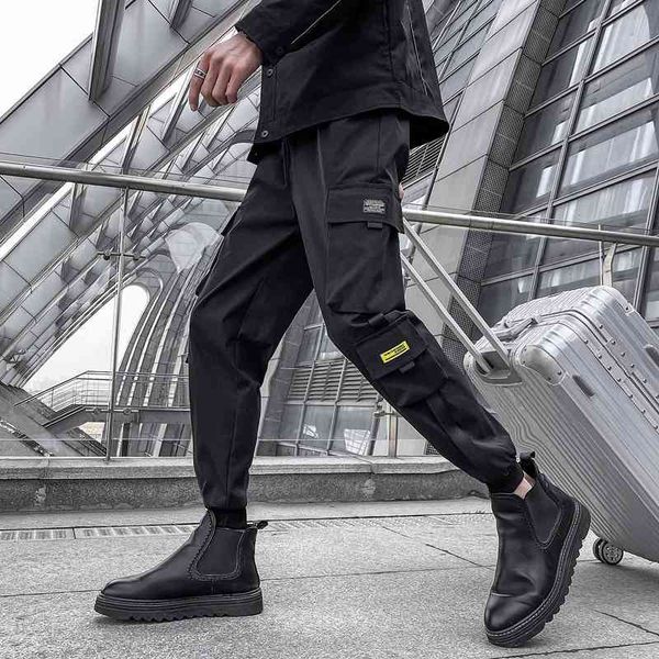 men's pants mens cargo fashion ribbon harem multiple pockets streetwear casual jogging loose trousers sweatpants s-5xl ke9r, Black 
men's pants mens cargo fashion ribbon harem multiple pockets streetwear casual jogging loose trousers sweatpants s-5xl ke9r, Black