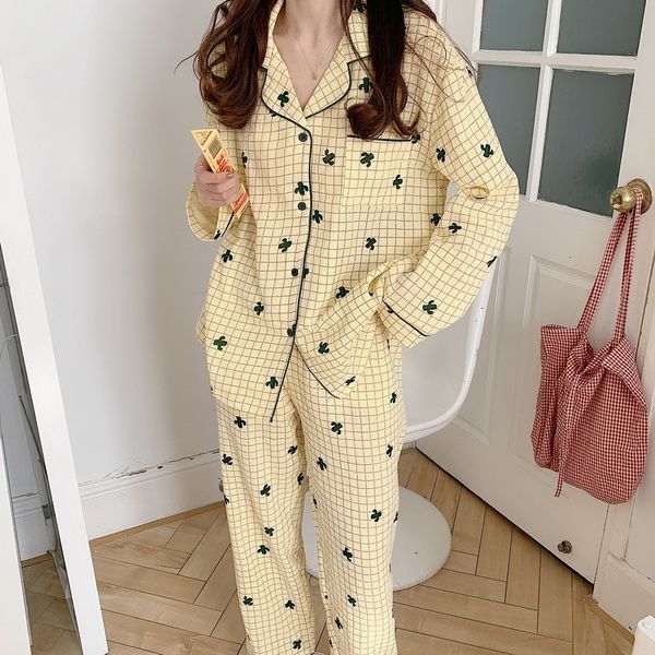 casual dresses 2021 women vintage plaid fashion spring gentle korean priting loose nightwear pajamas sets 6wof, Black;gray
casual dresses 2021 women vintage plaid fashion spring gentle korean priting loose nightwear pajamas sets 6wof, Black;gray