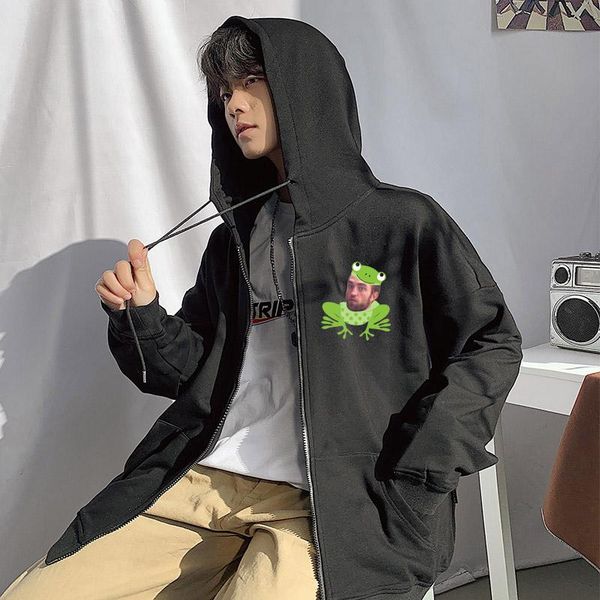 men's hoodies & sweatshirts frog robert pattinson printed couple zipper clothing four seasons funny streetwears, Black
men's hoodies & sweatshirts frog robert pattinson printed couple zipper clothing four seasons funny streetwears, Black