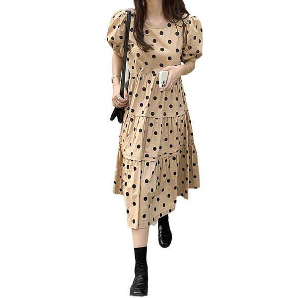 dress fashion women's es summer new slim temperament polka dot print short-sleeved for women, Black;gray
dress fashion women's es summer new slim temperament polka dot print short-sleeved for women, Black;gray