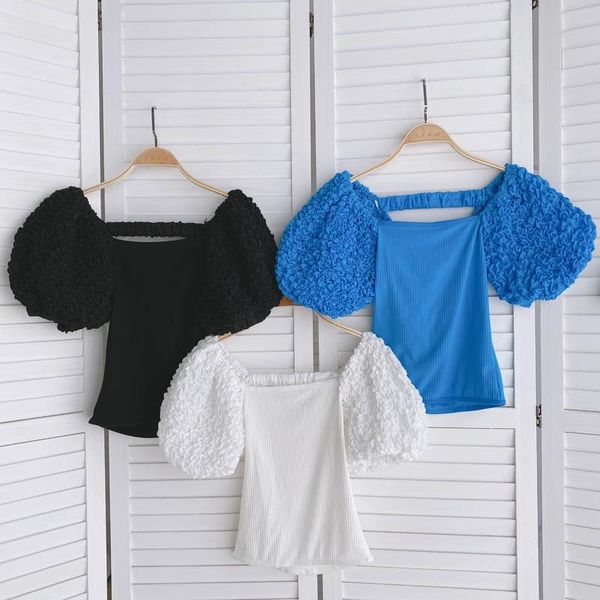 women's blouses & shirts singreiny women design korean blouse sleeve square collar solid slim summer fashion streetwear shor, White
women's blouses & shirts singreiny women design korean blouse sleeve square collar solid slim summer fashion streetwear shor, White