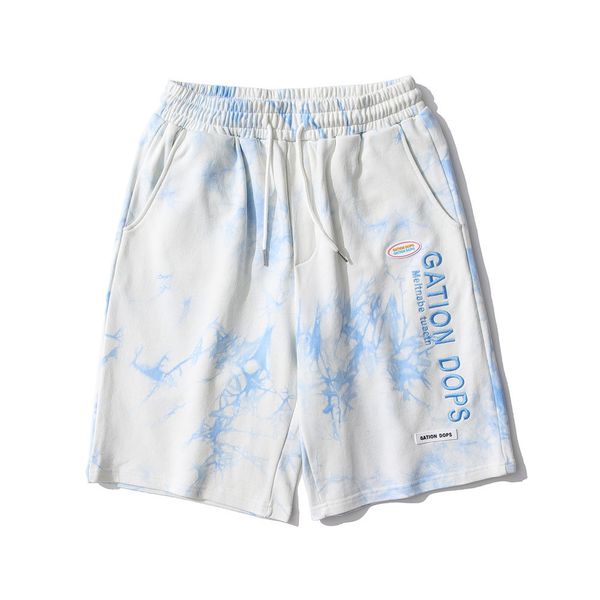 fashionable shorts letter print tie dyed casual men's street loose straight capris summer trendy pants, White;black
fashionable shorts letter print tie dyed casual men's street loose straight capris summer trendy pants, White;black