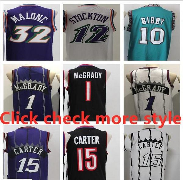 college jerseys embroidery all team 1 mcgrady 15 carter 12 stockton 32 malone 10 bibby jersey breathable sport sportswear, Black
college jerseys embroidery all team 1 mcgrady 15 carter 12 stockton 32 malone 10 bibby jersey breathable sport sportswear, Black