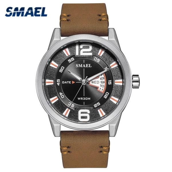 wristwatches smael watches for men sports watch brown leather strap fashion luminous male analog quartz relojes para hombre, Slivery;brown
wristwatches smael watches for men sports watch brown leather strap fashion luminous male analog quartz relojes para hombre, Slivery;brown