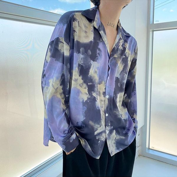 men's casual shirts homemade lazy wind tie-dye shirt spring and summer thin sunscreen clothing long sleeve damp slippery material, White;black
men's casual shirts homemade lazy wind tie-dye shirt spring and summer thin sunscreen clothing long sleeve damp slippery material, White;black