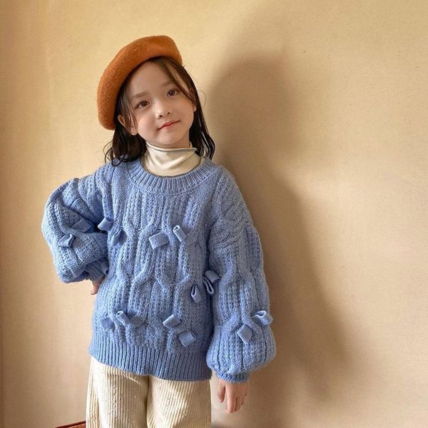 pullover autumn and winter girls thickened blue loose sweater baby girl small fragrant wind knitted sweaters
pullover autumn and winter girls thickened blue loose sweater baby girl small fragrant wind knitted sweaters