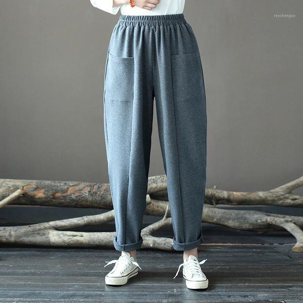 women's pants & capris nini wonderland women spring cotton vintage retro harem 2021 autumn solid color elastic waist casual radish pock, Black;white
women's pants & capris nini wonderland women spring cotton vintage retro harem 2021 autumn solid color elastic waist casual radish pock, Black;white