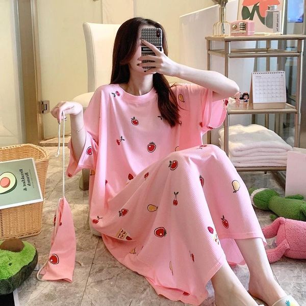 women's sleepwear large size 8xl bust 150cm women cartoon female summer short sleeve nightgrown o neck long nightdress, Black;red
women's sleepwear large size 8xl bust 150cm women cartoon female summer short sleeve nightgrown o neck long nightdress, Black;red