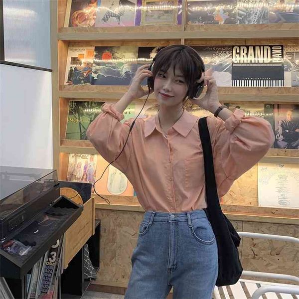 spring autumn women's blouses korean style solid color lapel all-match loose casual female gx390 210507, White
spring autumn women's blouses korean style solid color lapel all-match loose casual female gx390 210507, White