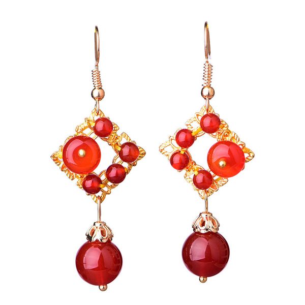 jade drop earrings chalcedony red agate amulet fashion natural charm jewelry gifts for women her, Silver
jade drop earrings chalcedony red agate amulet fashion natural charm jewelry gifts for women her, Silver
