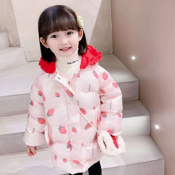 down coat girls hoodies strawberry pattern outerwear for thick warm childrens' jacket winter children's clothing, Blue;gray
down coat girls hoodies strawberry pattern outerwear for thick warm childrens' jacket winter children's clothing, Blue;gray