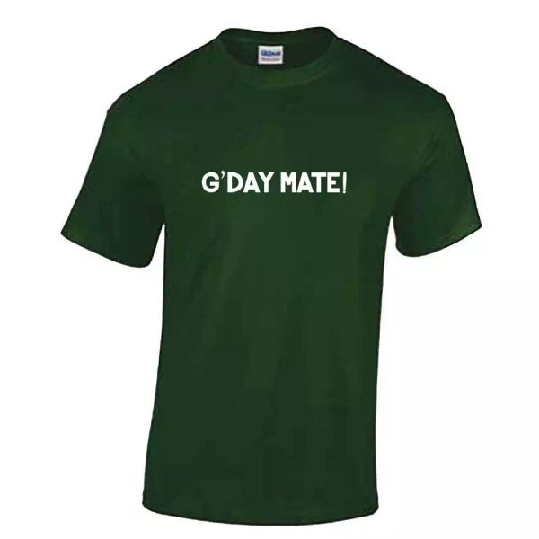 g'day mate - g day funny slogan quote australian tshirt australia gift top, White;black
g'day mate - g day funny slogan quote australian tshirt australia gift top, White;black