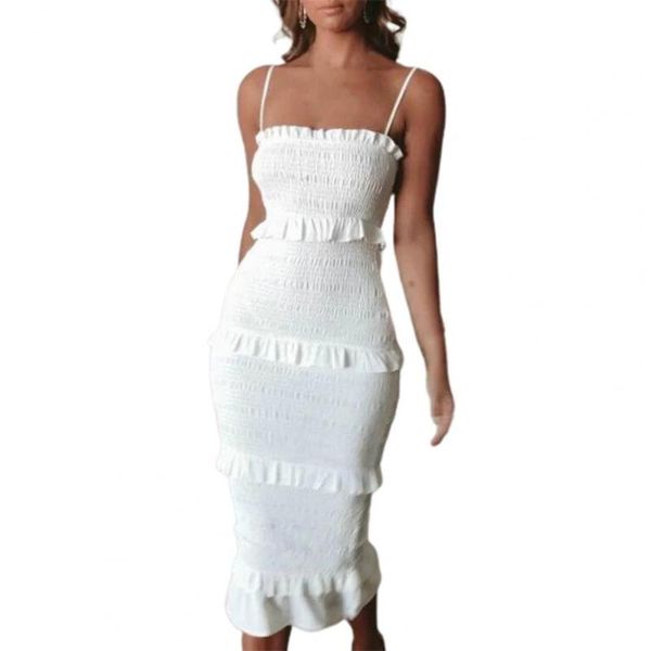 casual dresses bodycon dress women spaghetti straps ruffles high stretchy backless low cut off shoulder midi white wedding vestidos, Black;gray
casual dresses bodycon dress women spaghetti straps ruffles high stretchy backless low cut off shoulder midi white wedding vestidos, Black;gray