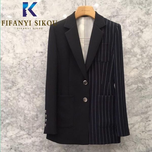 fashion patchwork women blazer jacket single breasted lapel loose suit autumn womens casual blazers coat women's suits &, White;black
fashion patchwork women blazer jacket single breasted lapel loose suit autumn womens casual blazers coat women's suits &, White;black