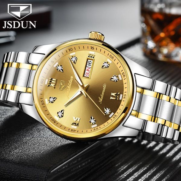 wristwatches jsdun retro men's watch automatic mechanical simple stainless steel strap waterproof clock relogio masculino, Slivery;brown
wristwatches jsdun retro men's watch automatic mechanical simple stainless steel strap waterproof clock relogio masculino, Slivery;brown