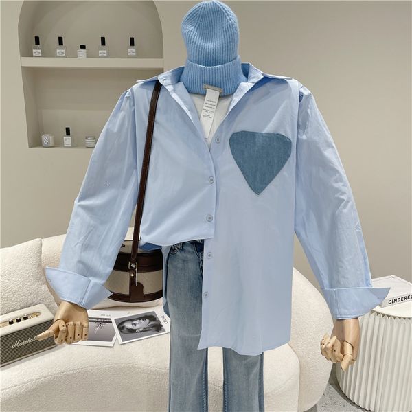 blouses springtime female niche fashion love printing shirt design, White
blouses springtime female niche fashion love printing shirt design, White