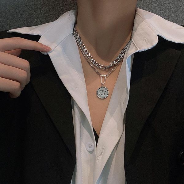 pendant necklaces double layer round necklace for women fashion stainless steel silver color choker sweater chain jewelry
pendant necklaces double layer round necklace for women fashion stainless steel silver color choker sweater chain jewelry