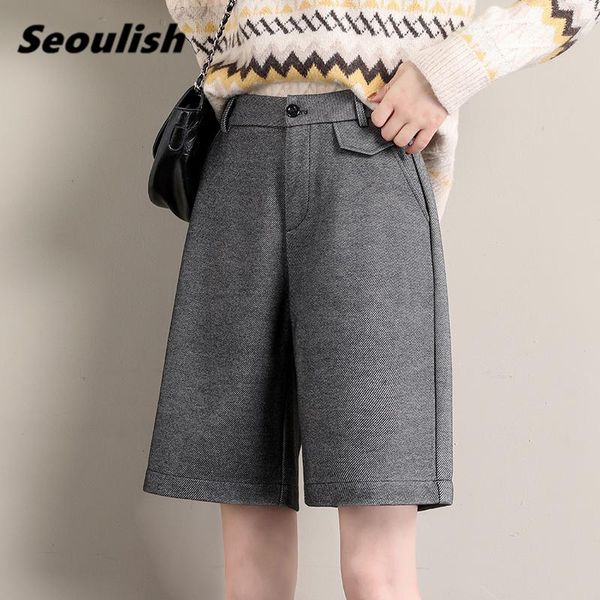 women's pants & capris autumn winter woolen formal half 2021 high waist wide leg elegant female chic ladies trousers pocket, Black;white
women's pants & capris autumn winter woolen formal half 2021 high waist wide leg elegant female chic ladies trousers pocket, Black;white