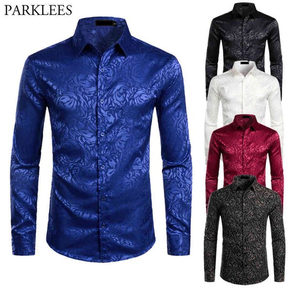 floral white men shirt long sleeve fashion comfortable men dress shirts wedding party button up shirt mens daily streetwear male 210524, White;black
floral white men shirt long sleeve fashion comfortable men dress shirts wedding party button up shirt mens daily streetwear male 210524, White;black