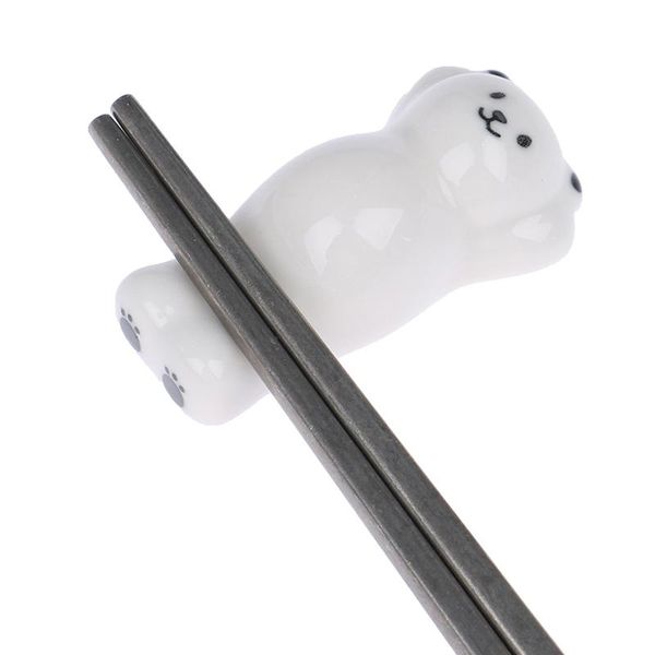 1pc cute white bear ceramic chopsticks holder rack spoon fork for kitchen
1pc cute white bear ceramic chopsticks holder rack spoon fork for kitchen