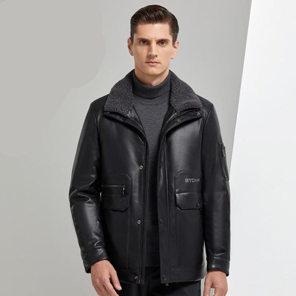 men's jackets 2021 winter men genuine leather brand wool liner warm coats luxury male cow outerwear, Black;brown
men's jackets 2021 winter men genuine leather brand wool liner warm coats luxury male cow outerwear, Black;brown
