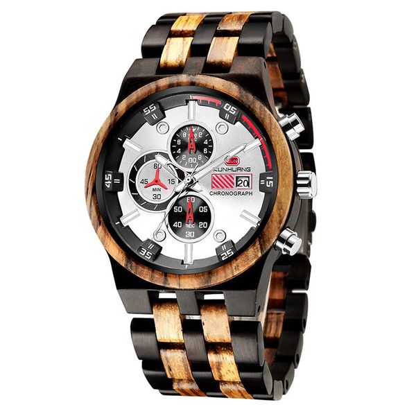 wristwatches 2021 fashion mens watches sport chronograph quartz watch men wooden relogio masculino wach whatch hours, Slivery;brown 
wristwatches 2021 fashion mens watches sport chronograph quartz watch men wooden relogio masculino wach whatch hours, Slivery;brown
