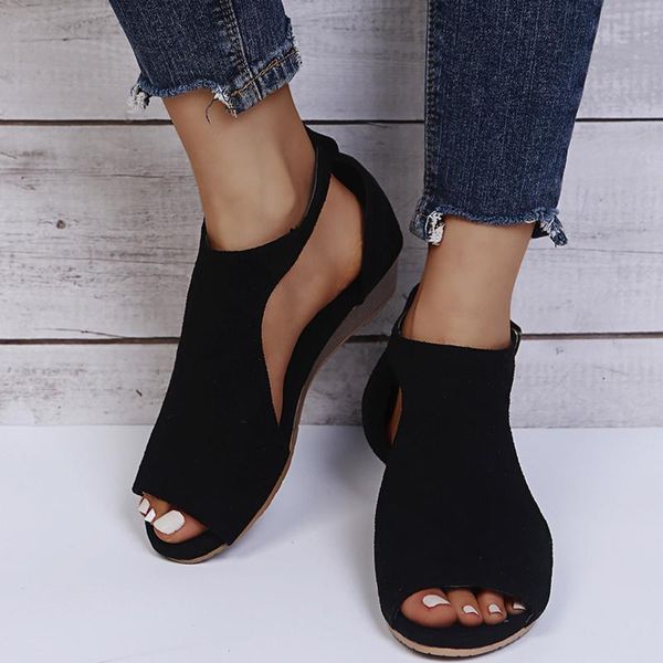 sandals 2021 women soft flat solid stitching summer buckle slope with large yards beautiful ladies shoes de muje, Black
sandals 2021 women soft flat solid stitching summer buckle slope with large yards beautiful ladies shoes de muje, Black