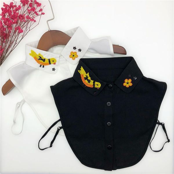bow ties sitonjwly 2021 shirt false collar handmade fake women lapel detachable collars neckwear clothes accessories, Black;gray
bow ties sitonjwly 2021 shirt false collar handmade fake women lapel detachable collars neckwear clothes accessories, Black;gray