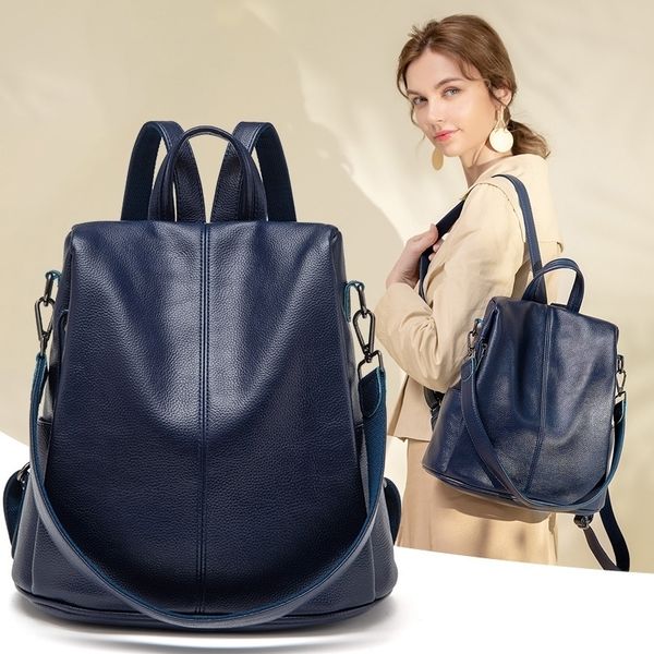 blue backpack women's 2021 new trend multi-purpose fashion versatile large capacity anti-theft bag soft leather
blue backpack women's 2021 new trend multi-purpose fashion versatile large capacity anti-theft bag soft leather