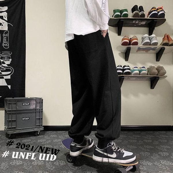 men's pants high street american hip hop retro sports loose straight cropped can be customized size fashion, Black
men's pants high street american hip hop retro sports loose straight cropped can be customized size fashion, Black