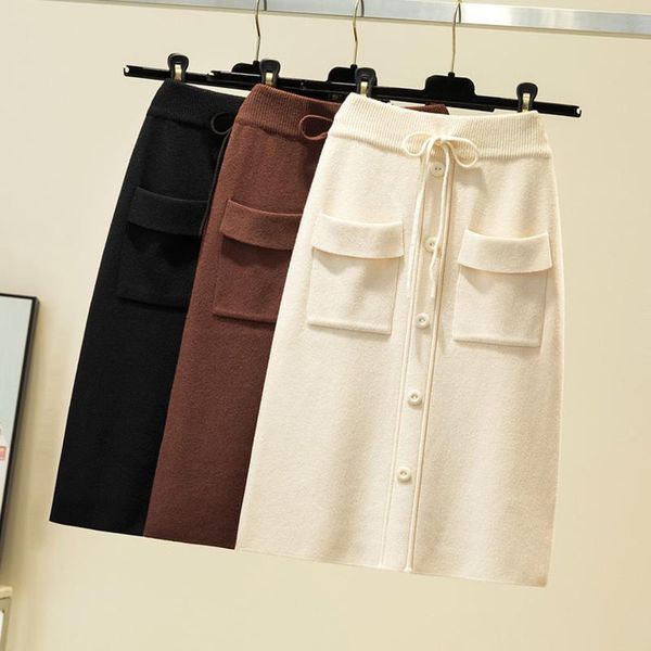 fashion korean style beige black mid skirt for women elegant pockets lace-up knit 2021 autumn winter bottoms skirts
fashion korean style beige black mid skirt for women elegant pockets lace-up knit 2021 autumn winter bottoms skirts